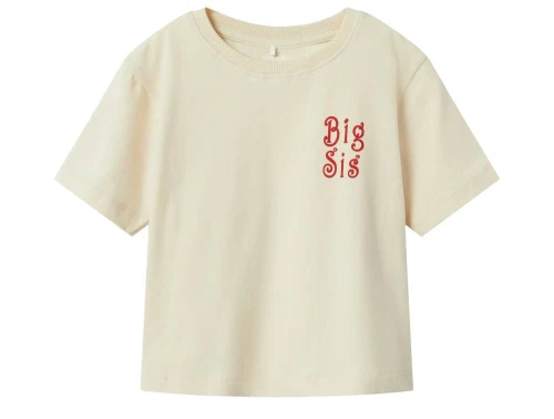 Name It t-shirt hvid swan med storesøster print